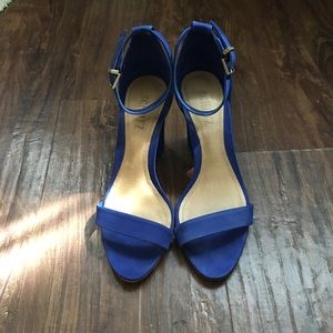SCHUTZ Jenny Lee Royal Blue suede Heels