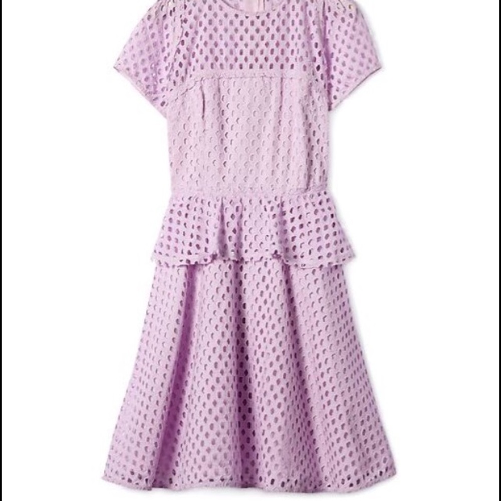 Geo peplum lace dress