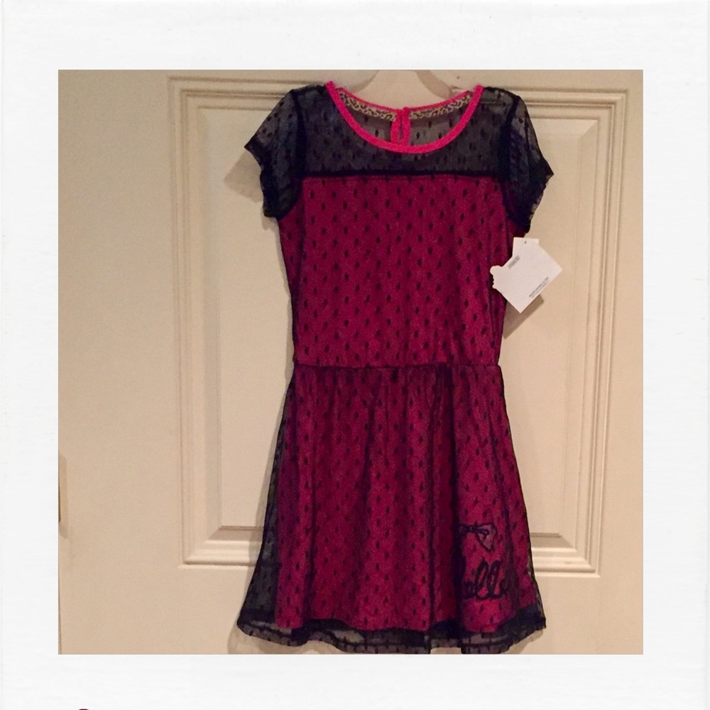 BOGO NWT* PINK & BLACK LACE BELLE DRESS