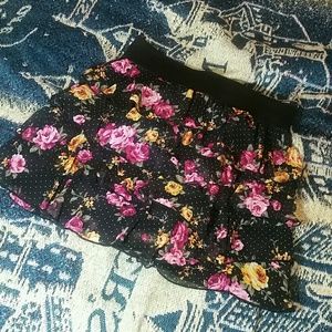 Ruffle Floral Skirt