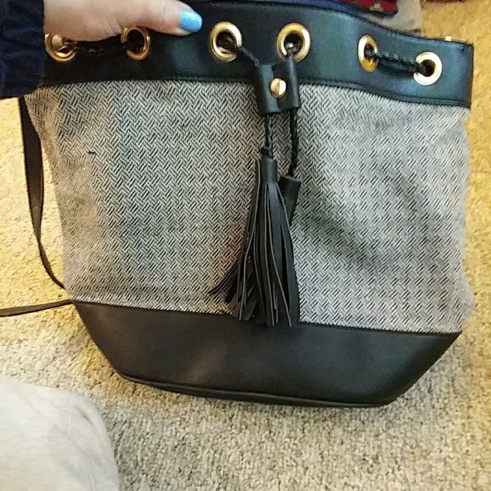 Initials ink bucket purse