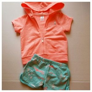 Tropical Hoodie & Shorts Set 12 Months