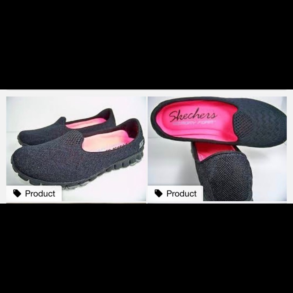 Black Skechers Slip Ons