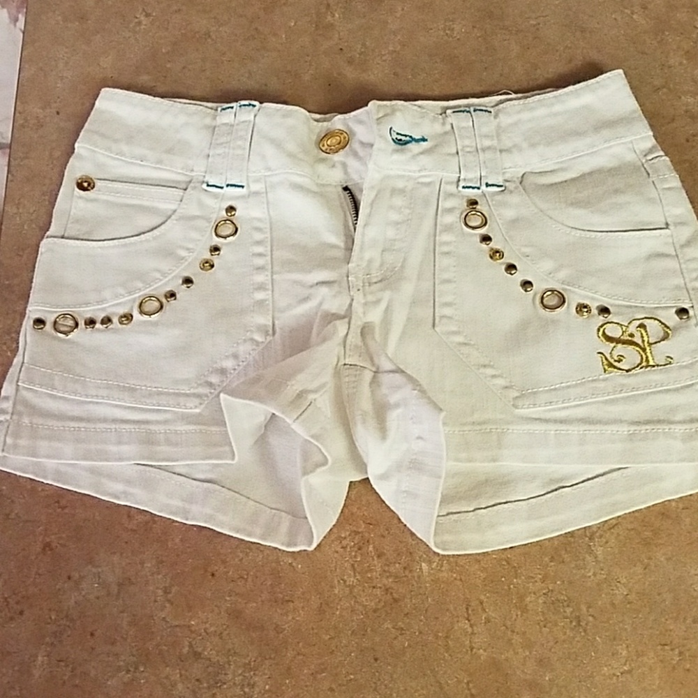 Southpole Co White embellished shorts Size 3