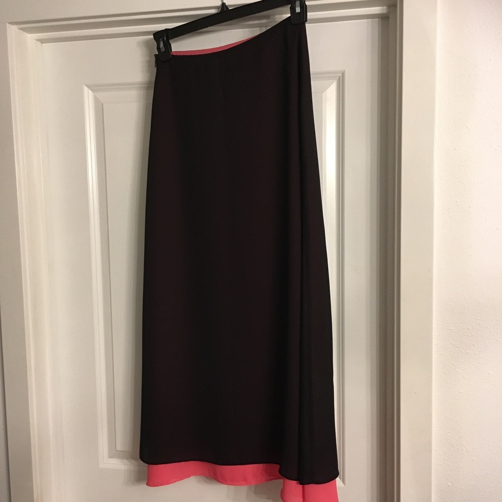 Black skirt with pink underskirt