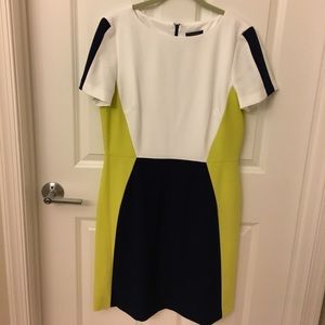 Blue, green and white Tahari dress size 12