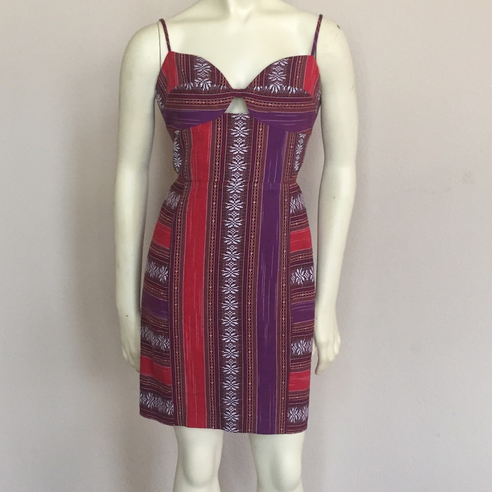 Dolce Vita Fitted Cut Out Embroidered Dress, M