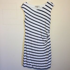 ‼️CLOSET CLEAR OUT‼️ White & Navy Striped Dress