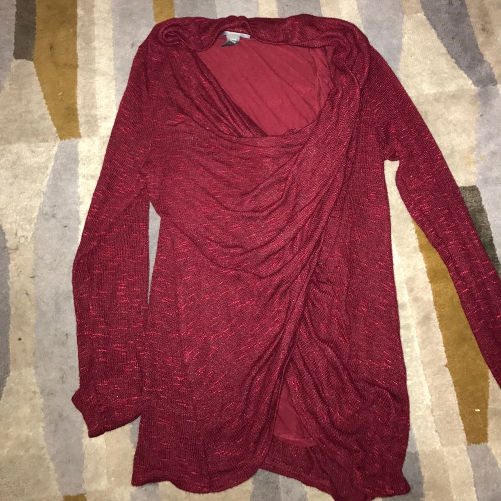 Faux wrap sweater