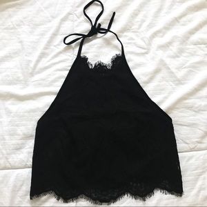 Topshop Lace Halter Top