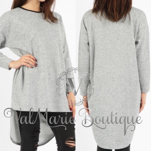 Velvet trim oversized Tunic top - Picture 2 of 2