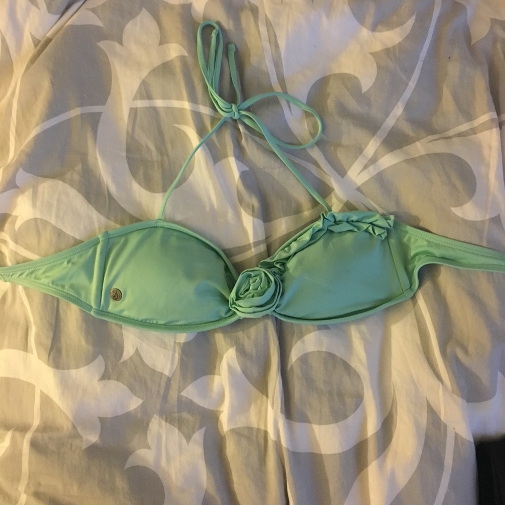 Teal Volcom bathing suit top
