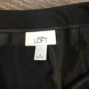 LOFT Skirts - Black front kick pleat skirt with stitching LOFT Skirts - Black front kick pleat skirt with stitching