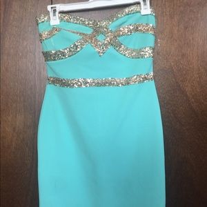 Fun blue party dress