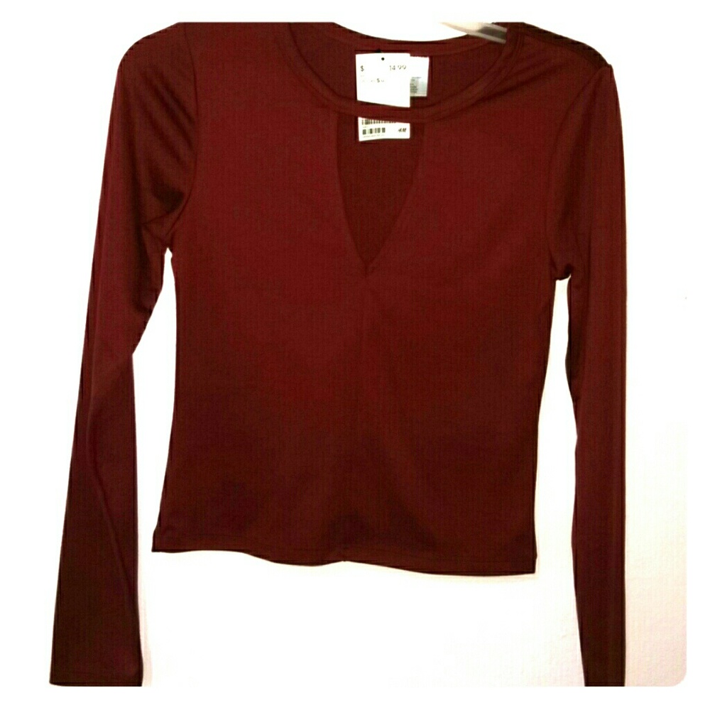 Semi crop top. Long sleeve shirt