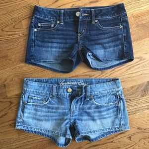 2 PAIRS of American Eagle short shorts