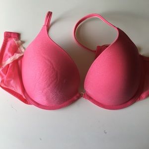 Pink shiny small push-up aerie bra