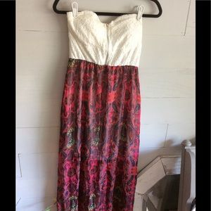 Strapless maxi dress