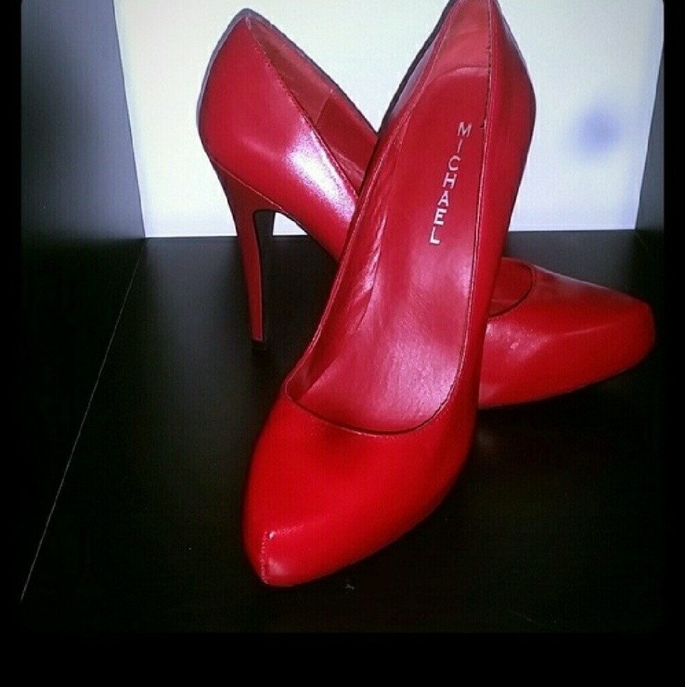Red Hidden Platform Heel
