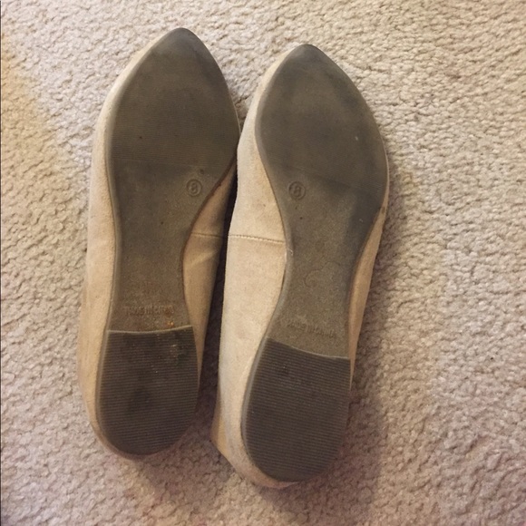 Suede Nude Pointed Flats - Picture 3 of 3