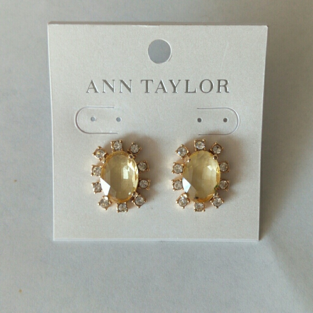 Ann Taylor citrine glass earrings