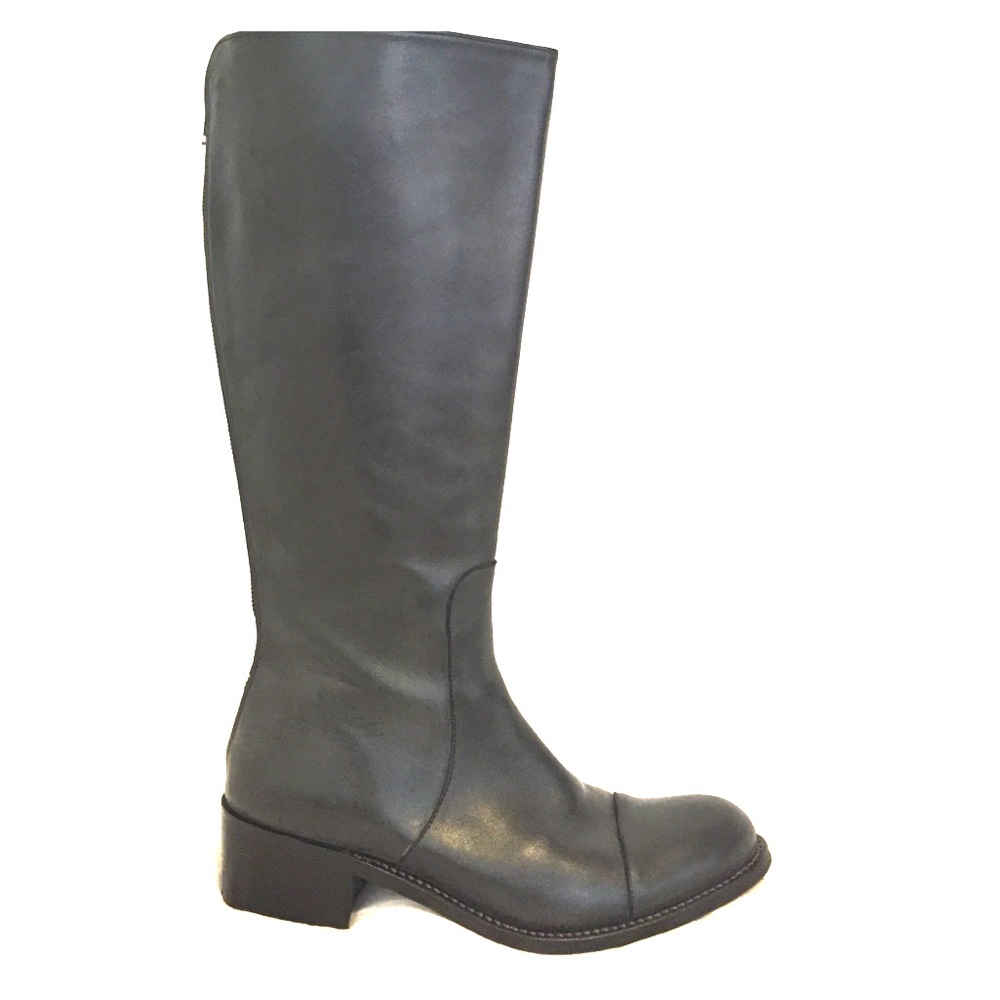 Robert Clergerie Black Leather Back-zip Boots