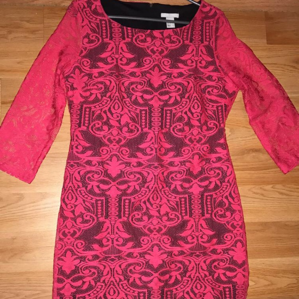Red lace dress