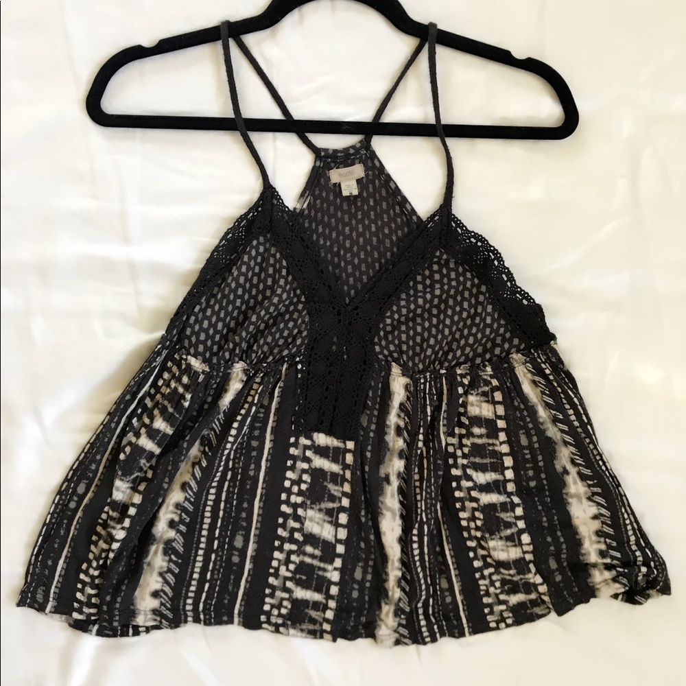 Spaghetti strap babydoll tank top