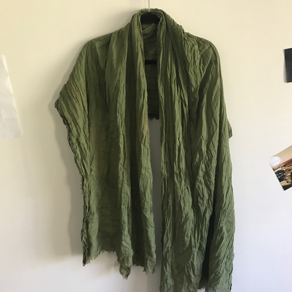 Green Pisu Cotton Scarf