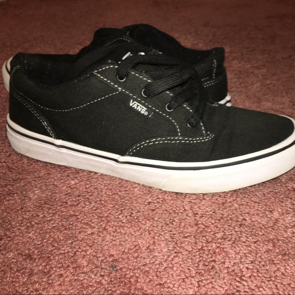 Classic white and black vans worn only one time