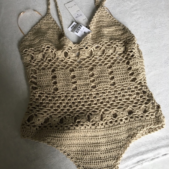 Tan Crochet Bodysuit - Picture 3 of 4
