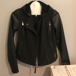 BCBG Generation black leather jacket