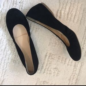 J. Crew black suede ballet flats