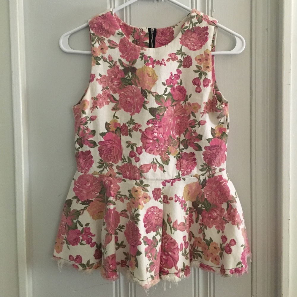 Floral peplum top