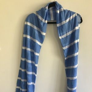 NEW! Zara Blue And White Striped Scarf