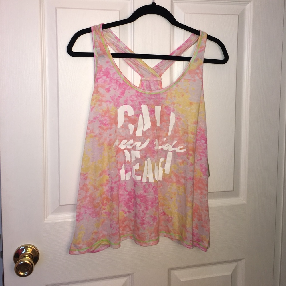 Graphic tie dye tank top!