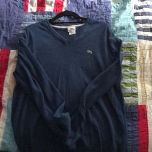 Lacoste long sleeve v neck sweater