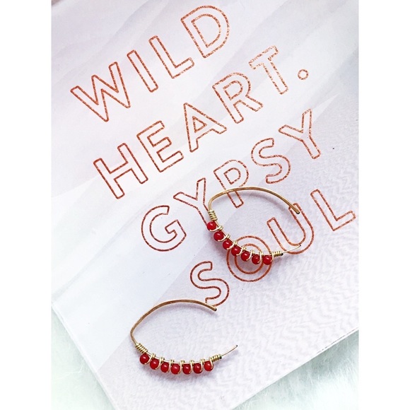 . {GOLD CLIMBERS} Spanish 14K gold + bead earrings - Picture 1 of 8