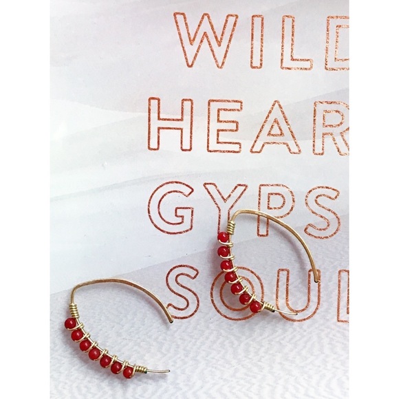 . {GOLD CLIMBERS} Spanish 14K gold + bead earrings - Picture 2 of 8