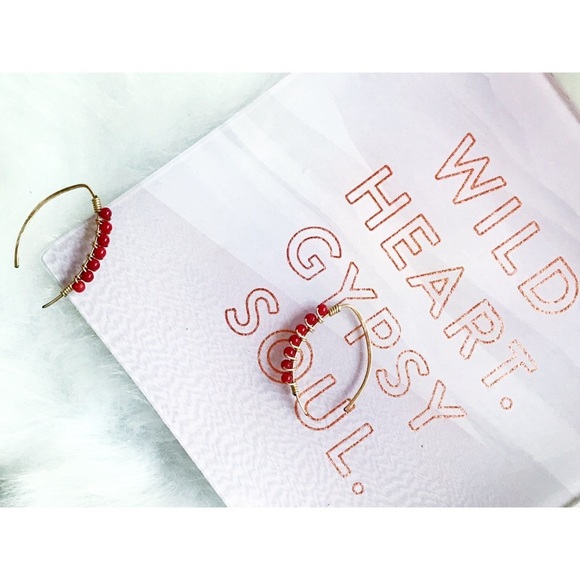 . {GOLD CLIMBERS} Spanish 14K gold + bead earrings - Picture 6 of 8