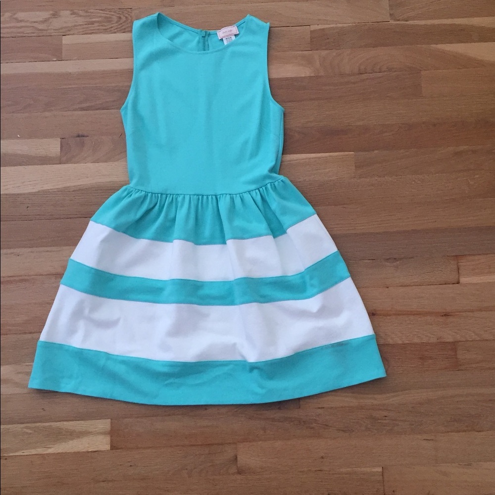 Teal and White Party Dress