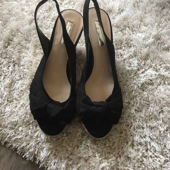 H by Halston black summer wedges! Never worn! - Picture 2 of 3
