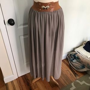 Grey skirt with mini slip under