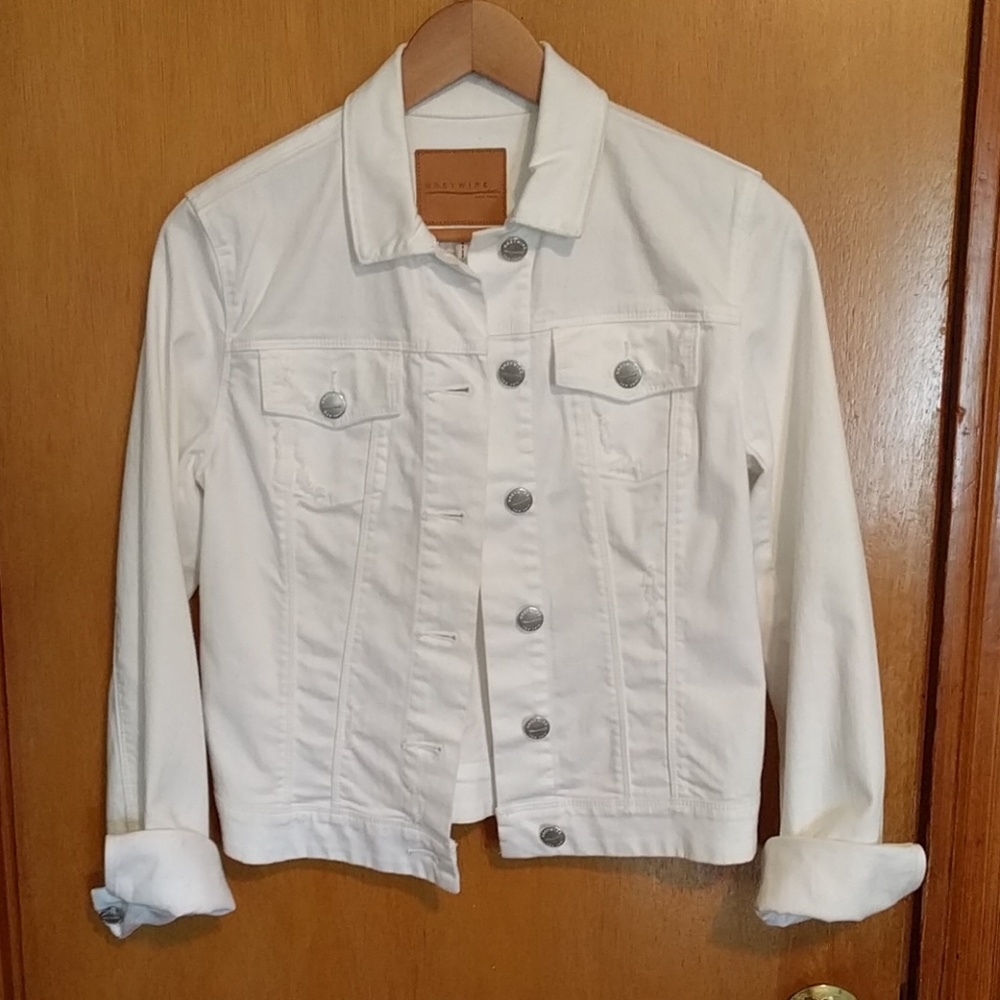 White denim jacket