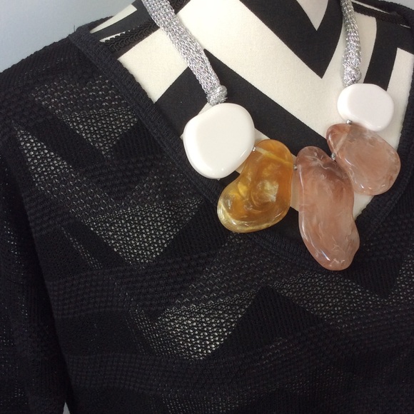 1 MEDIUM LEFTBlack Split Back Sweater - Picture 4 of 6