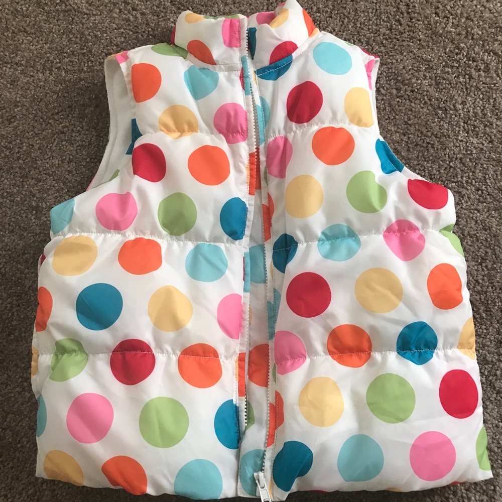 Gymboree Girls Polkadot Vest Size L