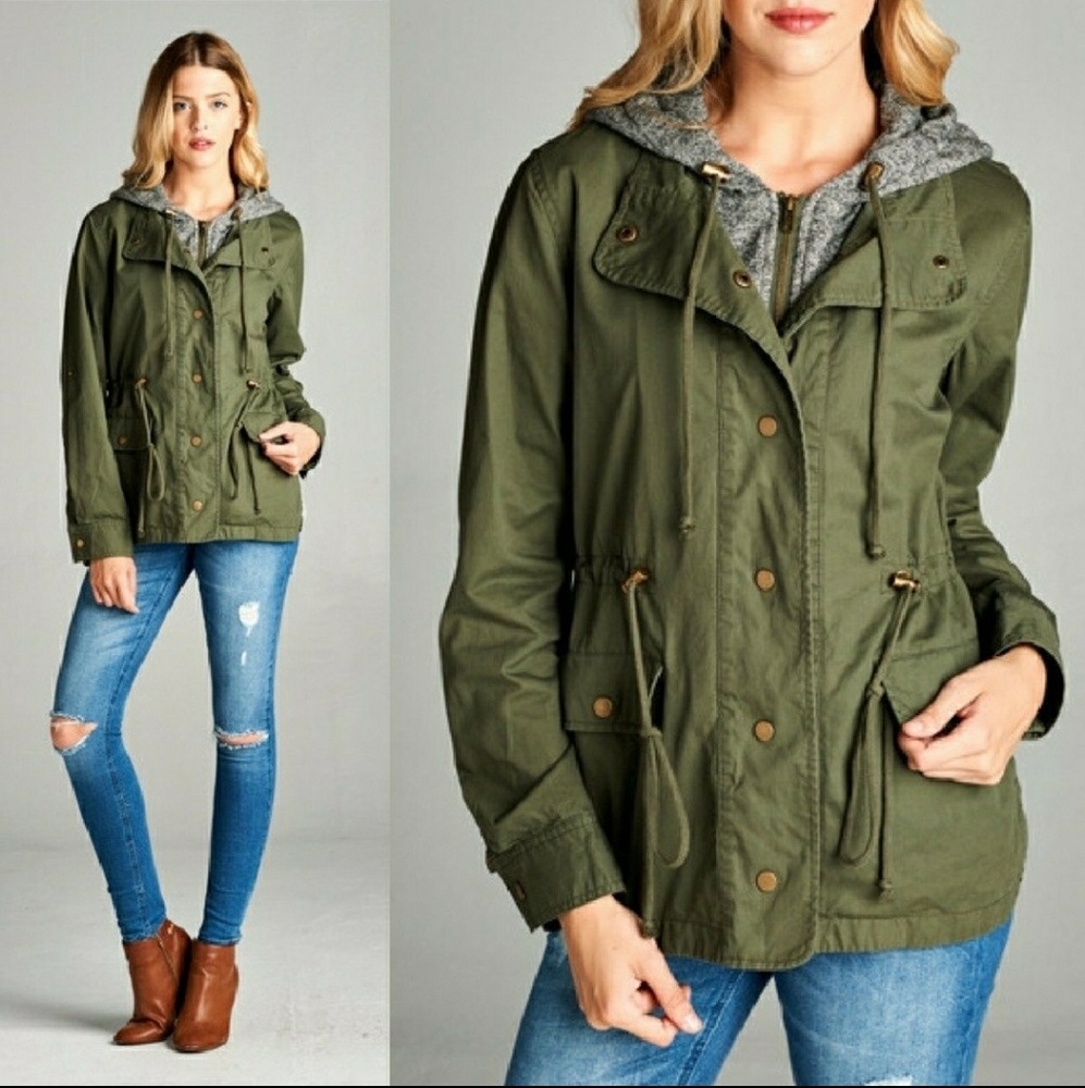 ❣5🌟❣Double layer hooded utility jacket❣ - Picture 2 of 3