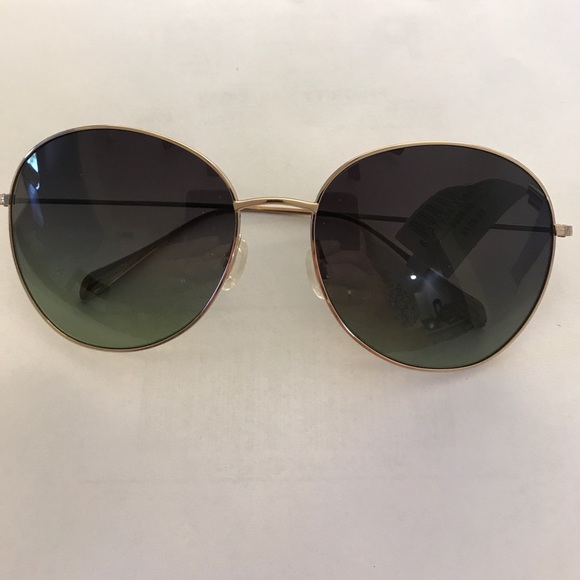 Oliver Nwt Gold Blondell Round Sunglasses In Peoples mNwO0v8n