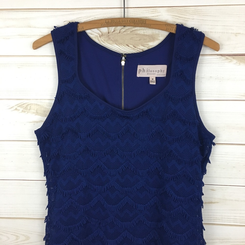 Philosophy Navy Blue Flapper Dress Medium