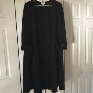 BLACK Lularoe Sarah duster cardigan XS!